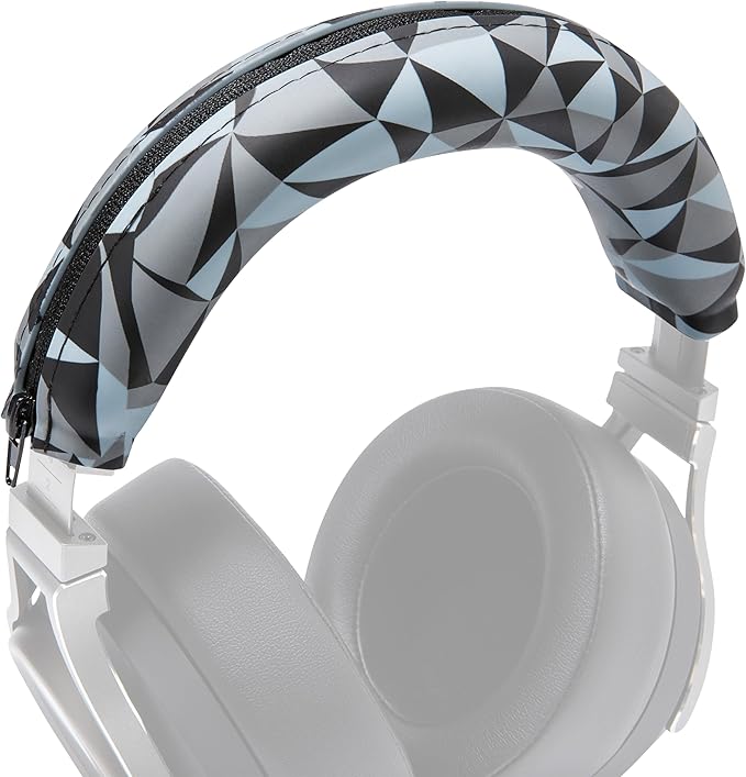 WC BandZ Virtuoso V2 - Silicone Headband Cover for Corsair Virtuoso Headphones by Wicked Cushions | Machine Washable, No More Flaking Leather | for Virtuoso Wireless, XT, and SE | Geo Grey