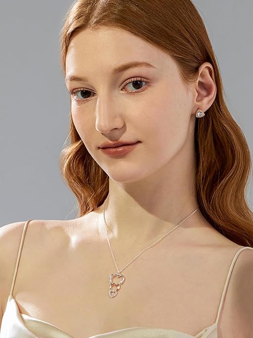 Heart Pendant Necklace for Women, Dainty Cute Pendant Necklaces Women's Trendy Simple Jewelry Gifts for Valentines