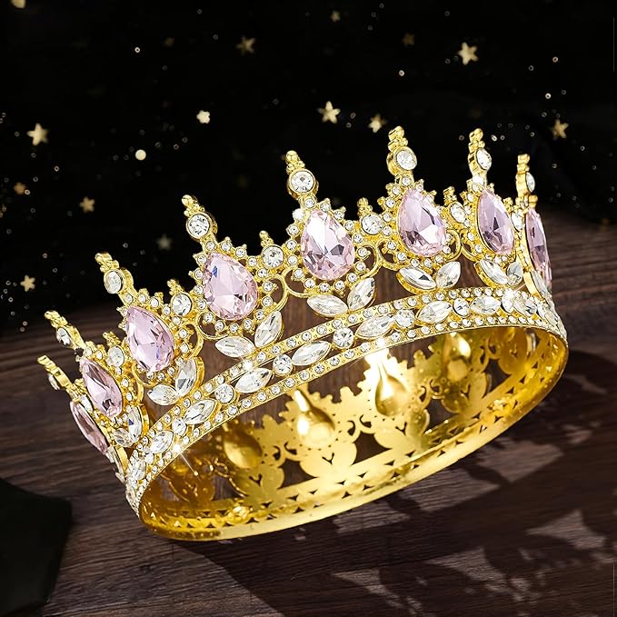Queen Crown Rhinestone Wedding Crowns and Tiaras for Women Costume Party Hair Accessories Princess BirthdayCrown Crystal BridalCrown