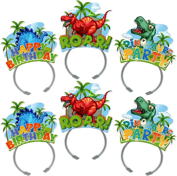 KKBES Happy Birthday Headbands, Paper Birthday Party Hats, 3 Patterns for Children and Adults Celebrating Birthdays