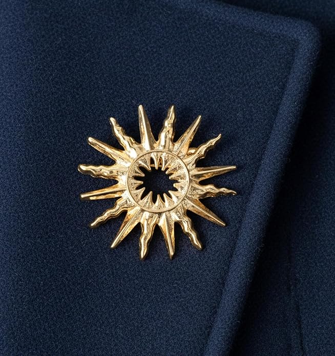 Gold Brooch Pin, 2.17 Inch Gold Brooch for Dress, Clothes, Women Girls