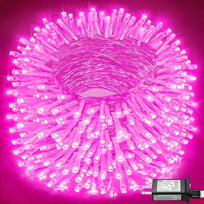 Christmas Lights Indoor, 132FT 400 LED Outdoor String Lights with 8 Modes Waterproof, Plug in Fairy Twinkle Lights Clear Wire for Home Patio House Xmas Wedding Decorations