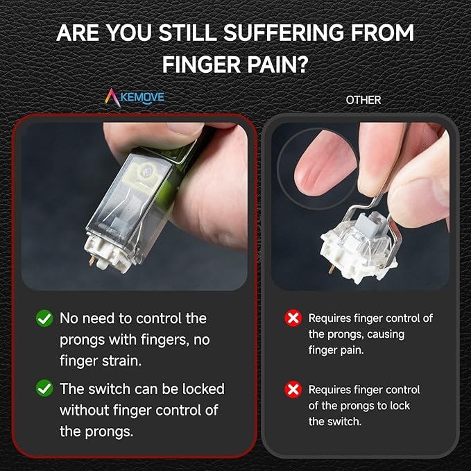 KEMOVE P10 2-in-1 Switch & Keycap Puller for Mechanical Keyboards, Quick & Painless Removal, DIY Customization, Maintenance, Cleaning for Beginners & Enthusiasts