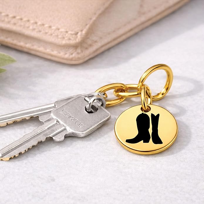 SM Design Western Charm Set of 4 – Stainless Steel Western Charms for Bracelets & Necklaces – Cowgirl, Ranch & Country Style Jewelry Charms – Western Gift for Women & Moms