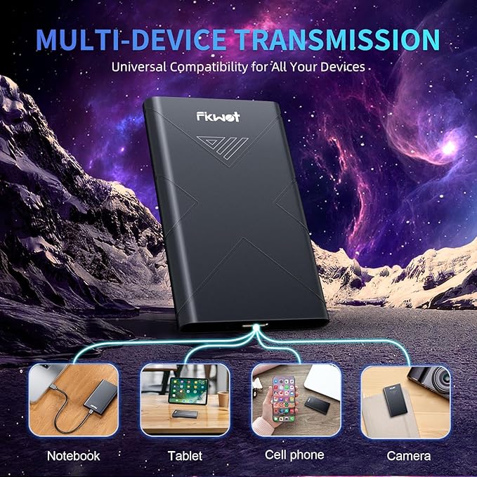 500GB External SSD, Portable SSD, Up to 2000MB/s, USB 3.2 Gen2x2 External Solid State Drives, Compatible with Smart TV, PS5/PS4(Pro), iPhone 15/16, Xbox, Mac & Windows and Other Devices(FP80)