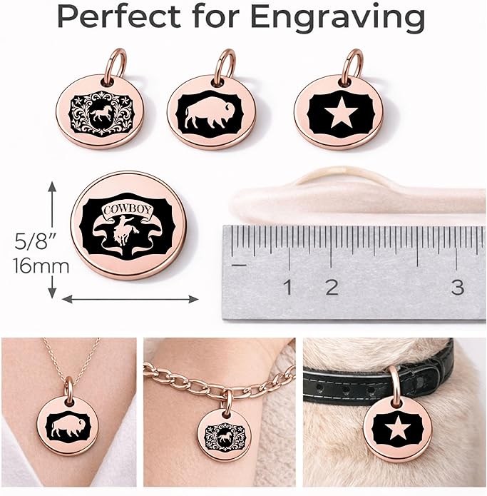 SM Design Western Charm Set of 4 – Stainless Steel Western Charms for Bracelets & Necklaces – Cowgirl, Ranch & Country Style Jewelry Charms – Western Gift for Women & Moms