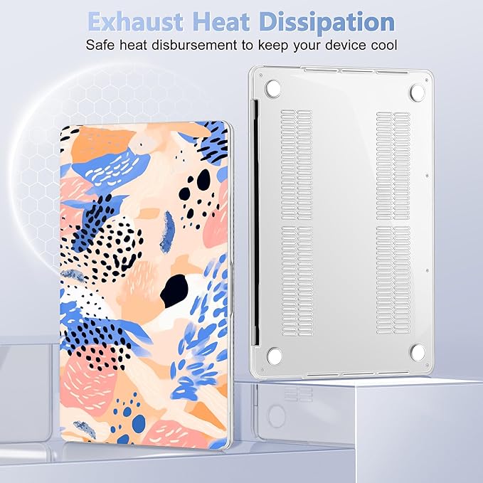 May Chen for New MacBook Pro 13 Case 2022 2020 Release (A2338 M1 M2/A2289/A2251), Plastic Crystal Hard Shell Case Cover with Keyboard Cover for MacBook Pro 13-inch Touch Bar, Bohemian Pattern
