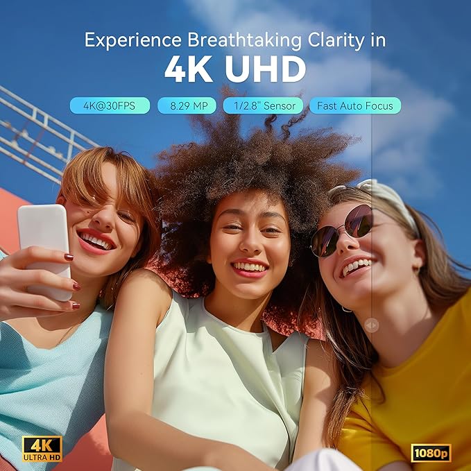 4K NDI PTZ Camera AI Auto-Tracking 20X Optical Zoom HDMI IP Live Streaming SDI USB3.0 PoE LAN Supports for Church Worship Event Video Conference YouTube OBS vMix Zoom Teams and More