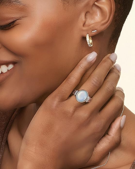 YeGieonr Gold Rings for Women Trendy Non Tarnish Chunky Gold Plated Ring, Waterproof Stainless Steel Gold Jewelry Gift