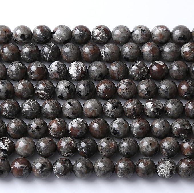 70PCS 10MM Flame Yooperlite Stone Beads Loose Beads for Jewelry Making DIY Bracelets Show Flame Color Under The Irradiation of UV Lamps 2 Strands
