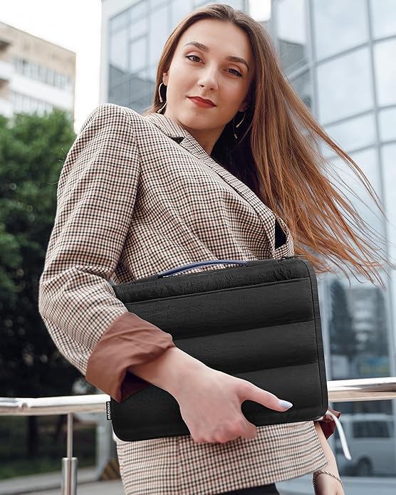 Laptop Case, Sleeve with Handle 360° Protectivie Puffy Laptop Sleeve Compatible with MacBook, Dell, HP