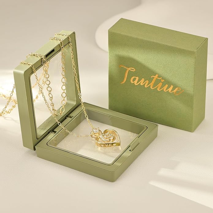 Heart Letter Necklaces for Women 14K Gold Plated Cubic Zirconia Heart Initial Layered Necklace Infinity Pendant Necklace Letter Initial Jewelry for Women