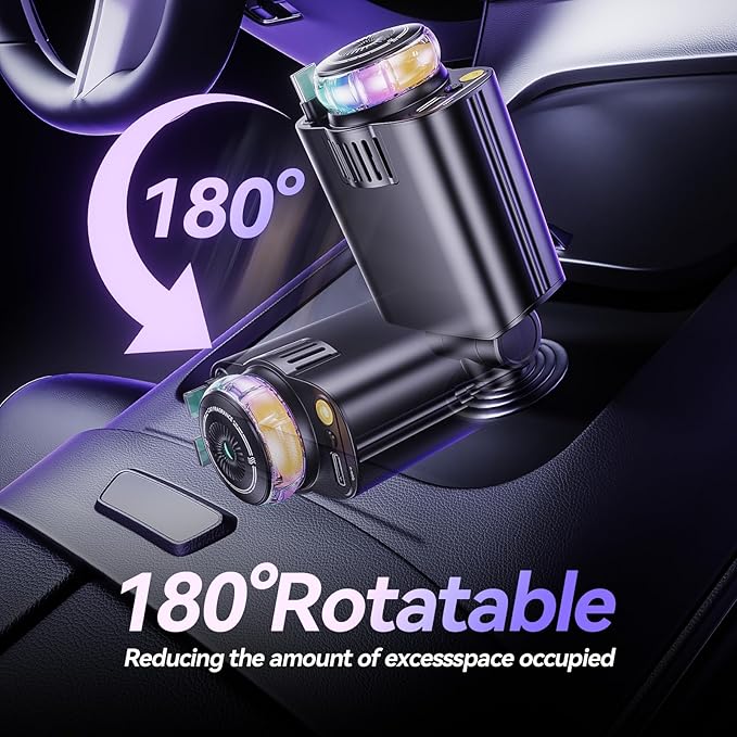 Retractable Car Charger with Aromatherapy and Starlight, 5 in 1 USB C Car Charger Adapter, 69W Fast Charging Cars Phone Chargers, Cars Air Freshener Compatible with iPhone 16 15 14 13 12 and Android