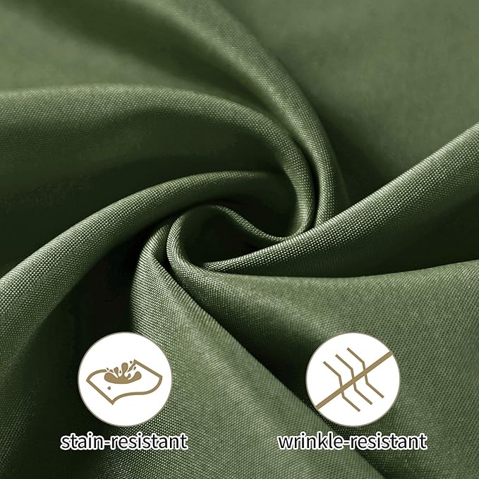 50pcs Polyester Cloth Napkins - 17 x 17 inch Willow Dinner Washable Napkins with Hemmed Edges for Restaurant/Wedding/Hotel(50,Willow)