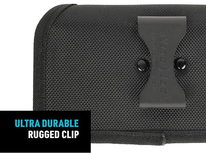 Nite Ize Clip Case Hardshell Universal Rugged Holster - Holster for Men's & Women's Belts - Utility Belt Pouch - Phone Accessories - Cell Phone Pouch - X-Large, Black