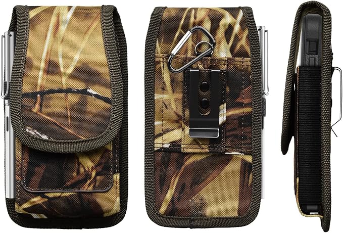 Njjex Phone Holster for Samsung Galaxy Note 20 Ultra Note 10 9 8 S25 Ultra S24 S23 S22 S21+ S20 S10 A14 A15 A16 A36 A35 5G Moto G 5G G Stylus 2025 Nylon Cell Phone Belt Clip Holder Pouch Carrying Case