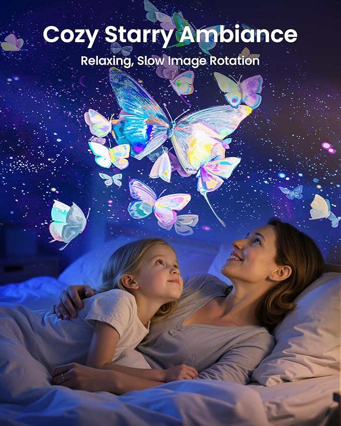 POCOCO Galaxy Star Projector with 2M-Pixel Lens & 5K Discs | Home Planetarium Projector for Relaxation, Study, and Sleep Aid | Includes 2 Films | Ideal Gift