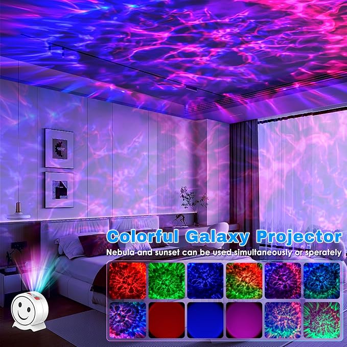 Galaxy Projector, Light Projector for Bedroom, Night Light for Kids Room, Projector with Timer and Remote Control, Room Decor, Gifts for Girls, Boys, Adults, Christmas, Birthday