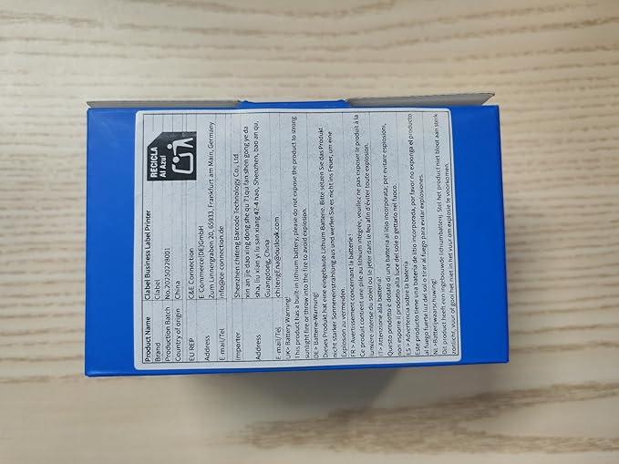 CLABEL Thermal Label Maker Machine: 221B Bluetooth Label Maker Mini Sticker Printer Barcode Printer Inkless Label Maker Compatible with Clothing Price Labeling with 1 Roll of 50x30mm Label(Gray White)