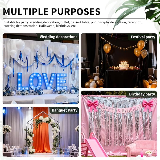 5x10FT Photo Stage Backdrop 2 Panels Curtains Drapes for Photography and Party (Purple)