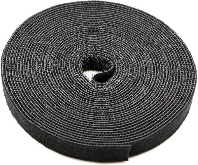 Pasow fastening tape Cable Tie Double Side Nylon Power Wire Management 3/4Inch 1 Roll Hook (10 Yards, Style 1)
