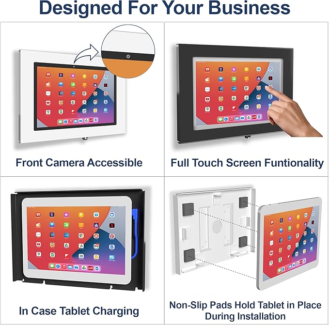 TABcare Locking Security Metal Case for Apple iPad Pro 11" 2024 5th gen. for Kiosk, POS, Store, Show Display (Black, iPad Pro 11 2024)