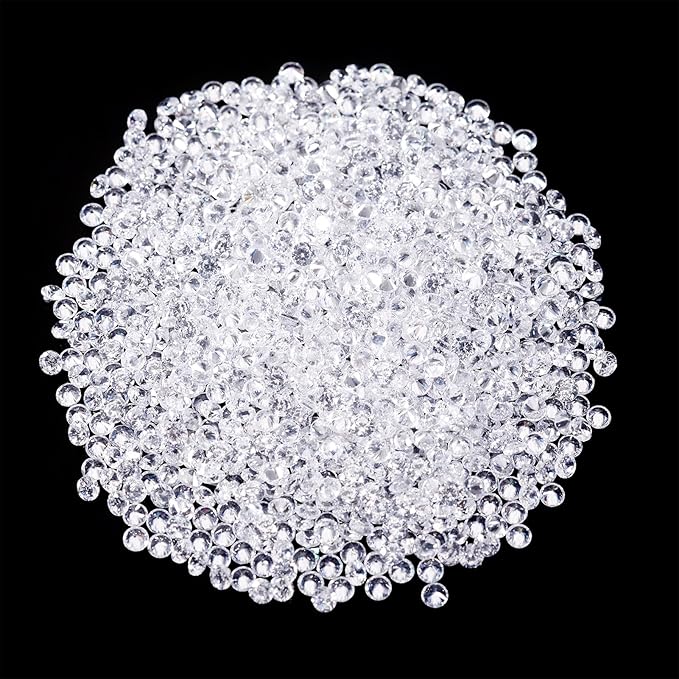 Fashewelry 1000Pcs Crystal Clear Cubic Zirconia Faceted Rhinestone Cabochons 2mm Mini Pointed Back Diamante Gems for Nail Art Craft Replacing Jewelry