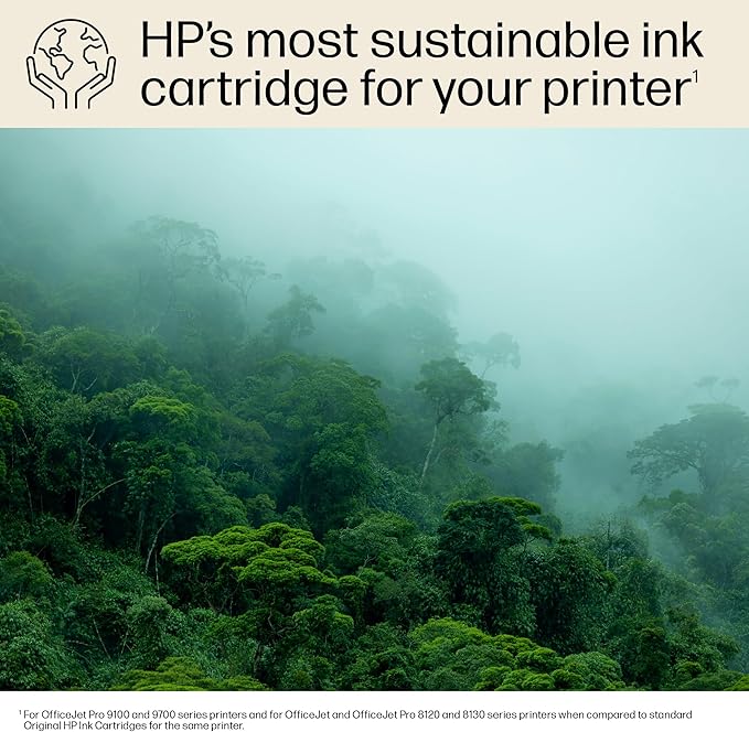 HP 936e EvoMore High Yield Yellow Ink Cartridge | Works OfficeJet 9120 Series, OfficeJet Pro 9100 Series, OfficeJet Pro Wide Format 9700 Series | Carbon Neutral | 4S6V5LN