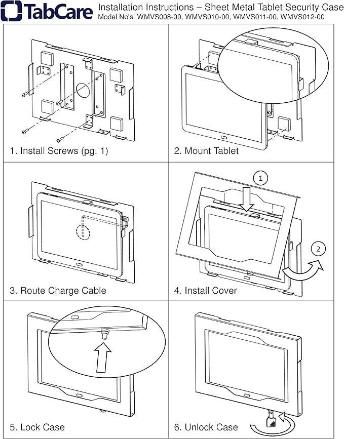 TABcare Locking Security Metal Case for Apple iPad Air 4 5 10.9" Tablet for Kiosk, POS, Store, Show Display (White, iPad Air 4/5 10.9)
