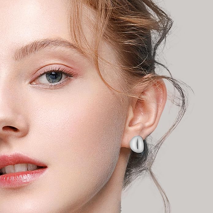6 Pairs Gold Hoop Earrings Set for Women, 14K Gold Plated Small Huggie Hoops Earrings Hypoallergenic, Lightweight Tiny Cartilage Piercings Earrings Jewelry for Women Gifts.