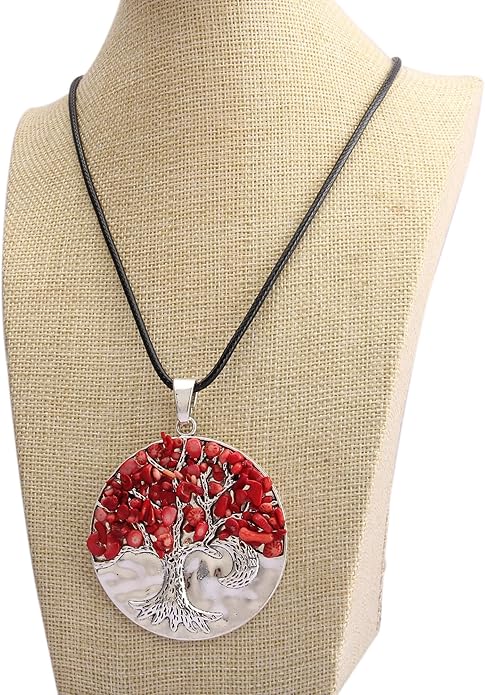 GelConnie Boho Necklaces for Women Vintage Silver Circles Long Pendant Necklace Cowgirl Sweater Necklace Adjustable Leather Choker Necklace for Women