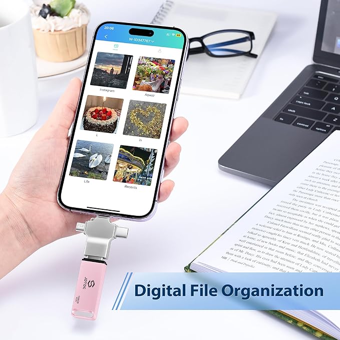 Auto-Backup-Photo-Stick 256GB | Fully Automatic Photo Video Saver for All Devices | Smart Duplicate Detection & Auto Sorting | Secure Photo & Video Memory-Stick-Flash-Drive Picture-Backup-Flash-Drive