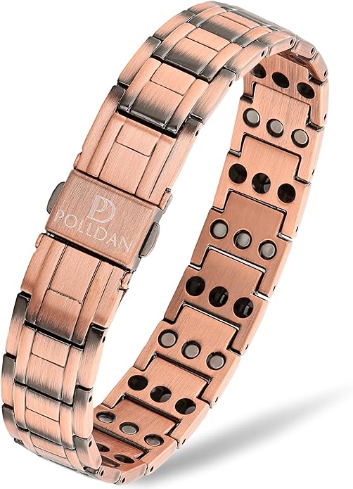 Copper Bracelets for Women - 6200 Gauss Power | 3X Strength Copper Bracelet | Magnetic Bracelets for Women - Adjustable Fit | 99.99% Pure Copper Bracelet for Women | Stylish Copper Jewelry