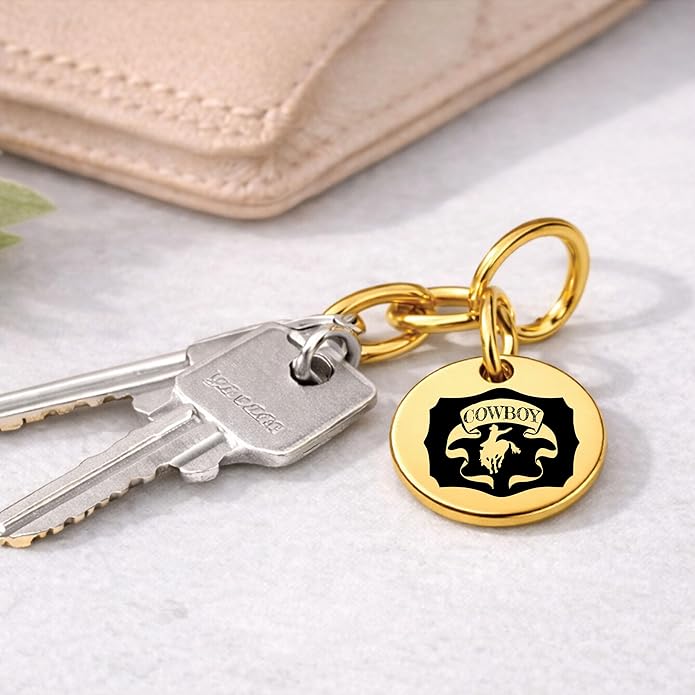 SM Design Western Charm Set of 4 – Stainless Steel Western Charms for Bracelets & Necklaces – Cowgirl, Ranch & Country Style Jewelry Charms – Western Gift for Women & Moms