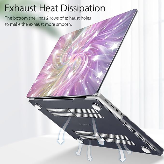 Tuiklol for MacBook Pro 14 Inch Case 2024-2021 Release M4 A3112 A3401 A3185/M3 A2918 A2992/M2 A2779/M1 A2442 Pro/Max,Hard Shell Case with Keyboard Cover & Screen Protector for Touch ID,Bright abstract