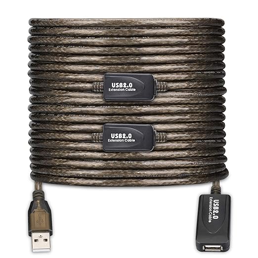 130 FT USB Extension Cable, USB 2.0 Type A Male to A Female Active Repeater Extension Cable 130 ft, High Speed 481 Mbps