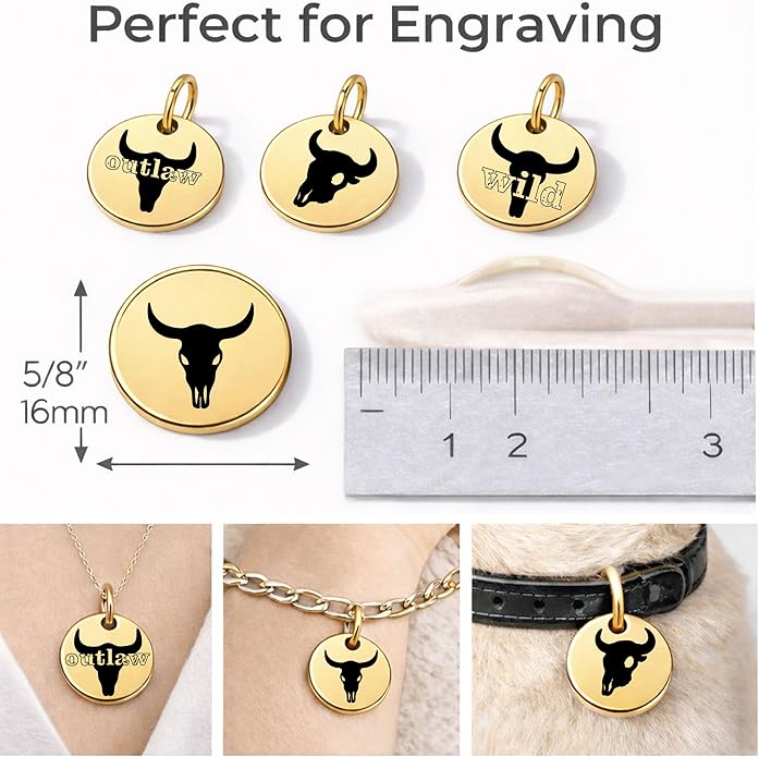 SM Design Western Charm Set of 4 – Stainless Steel Western Charms for Bracelets & Necklaces – Cowgirl, Ranch & Country Style Jewelry Charms – Western Gift for Women & Moms