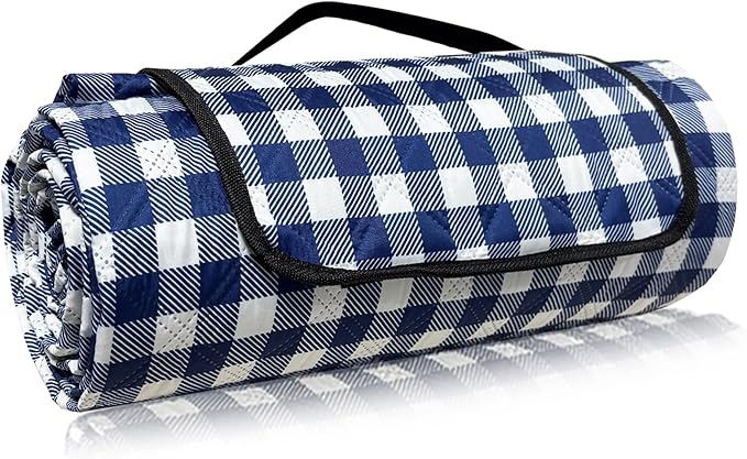WIN&YING Waterproof Picnic Blanket, 3-Layer 80'' x 80'' Extra Large Picnic Blankets, Outdoor Blanket Foldable and Washable for Beach, Camping, Park, Grass