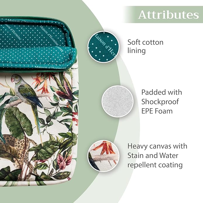 Maison d'Hermine Laptop bag with front pocket Stain and water repellent Cotton canvas