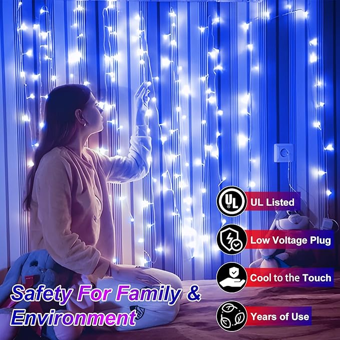 750 LED 256ft Outdoor Christmas Lights, Super Long String Lights 8 Modes Timer Memory, Outsite Waterproof Dark Green Wire Fairy Light Strings for Xmas Tree Wedding Holiday Party Decorations Blue