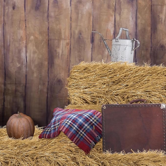 XLX TURF Fake Hay Straw Table Runner for Halloween Nativity Theme Party - Artificial Thatch Table Centerpiece for Jungle Barn Mexican Western Birthday Tabletop Decor, Home DIY Crafts,13x144 Inch