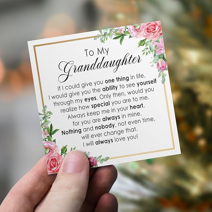 To My Granddaughter - Infinity Heart Bracelet Gift with Meaningful Card, Granddaughter Gifts from Grandma & Grandpa, Elegant Silver Jewelry for Birthday, Graduation, Christmas.