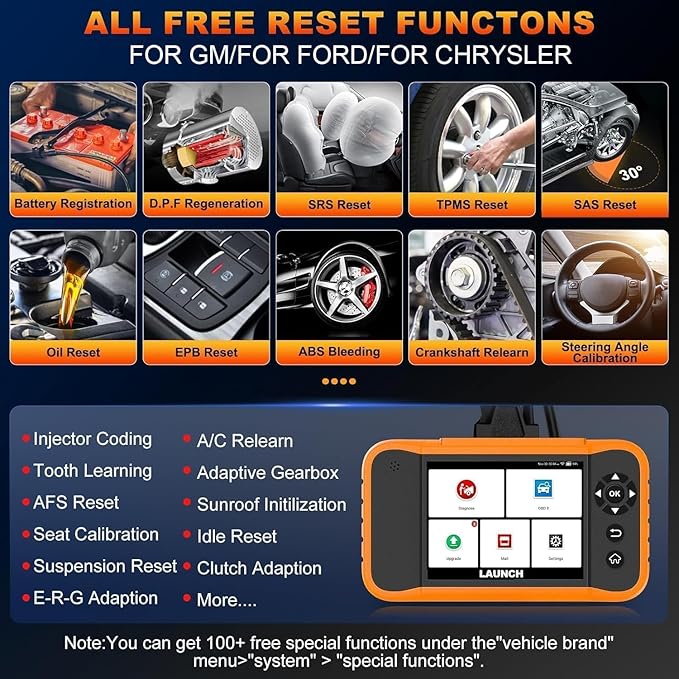 LAUNCH X431 Creader Elite 2.0 FGC OBD2 Scanner,ECU Coding, Bi-Directional Scan Tool for Ford, for GM, for Chrysler,100+ Reset, Full System Diagnose, FCA AUTOAUTH, AUTOVIN, Lifetime Free Update