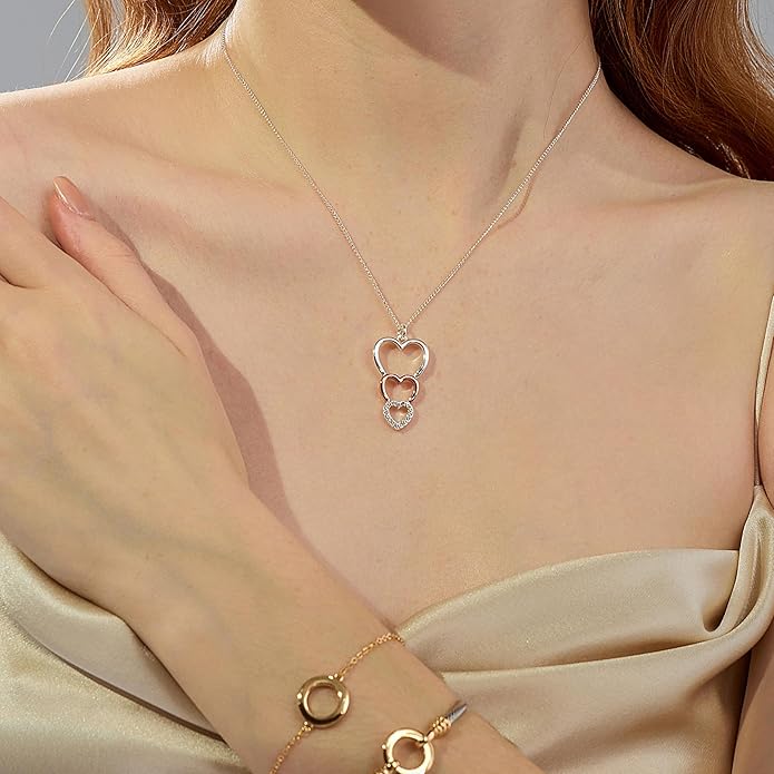 Heart Pendant Necklace for Women, Dainty Cute Pendant Necklaces Women's Trendy Simple Jewelry Gifts for Valentines
