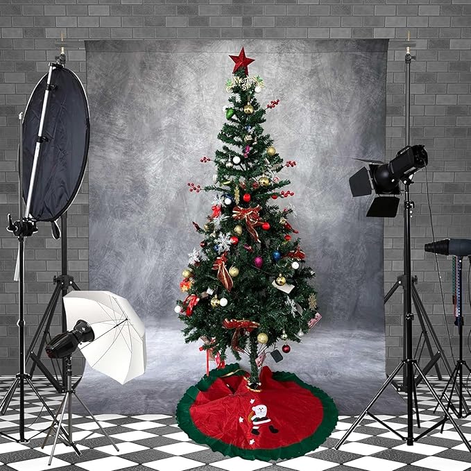 Abstract Professional Photography Backdrop for Portrait Photo Props Booth Background Photoshoot Studio with Polyester Fabric Roller Pocket on Top (8x12ft,Grey,No Stand)