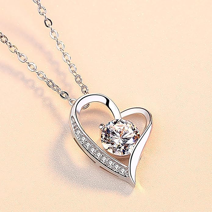 Wife Necklace From Husband To My Wife Necklace Soulmate Necklace For Women Future Wife Jewelry Birthday Christmas Valentine's gifts For Girlfriend Message Card & LED Box