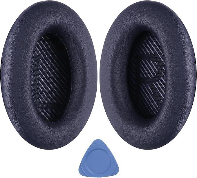 Replacement Ear Pads for Bose QuietComfort 35 (QC35) & Quiet Comfort 35 II (QC 35 ii) Headphones, EarPads Cushions with Noise Isolation Memory Foam, Softer Protein Leather, Added Thickness