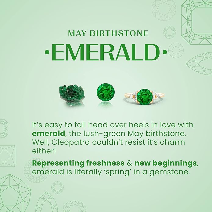 ANGARA Natural Emerald Earrings for Women | Oval Shape Emerald Classic Earrings in 14K Solid Gold/Platinum | May Birthday, Anniversary, Gemstone Jewellery Gift