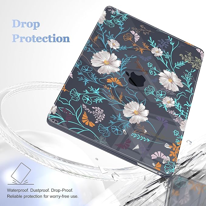Case for MacBook Pro 13 inch with/Without Touch Bar (2016-2022, M2 A2338 M1 A2289 A2251 A2159 A1989 A1706 A1708), Hard Shell + Keyboard Cover + Dust Plug, Rustic Flowers