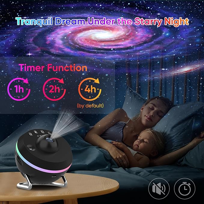 Galaxy Projector, 13 in 1 HD Planetarium Star Projector for Bedroom, Kids' Star Light with Meteor Effects and Timer